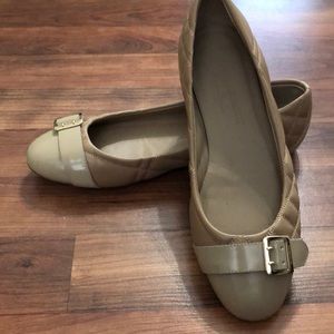 Worn once nude Burberry flats